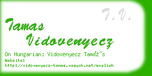 tamas vidovenyecz business card